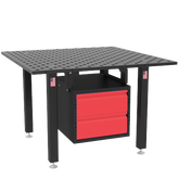US281990.2.r: Lockable Sub Table Box Including 3 Drawers for the System 28 Basic Imperial Series Welding Tables - Siegmund Welding Tables USA (An Official Division of Quantum Machinery)